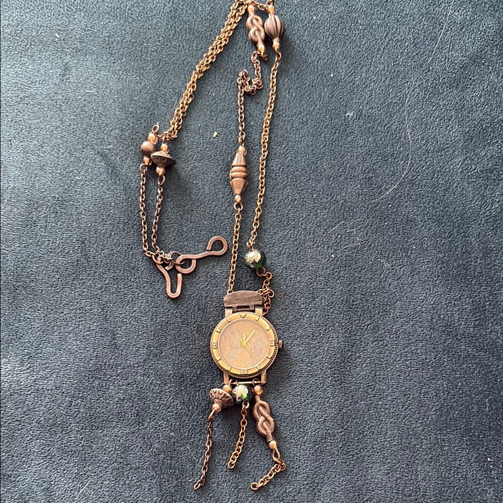 Brown/Black Bohemian Necklace with Circular Pendant and tassles